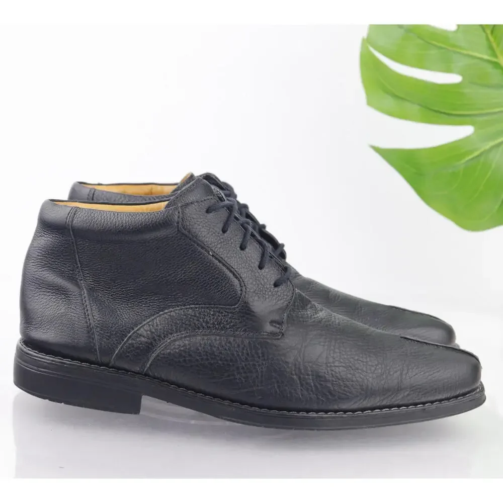 Sandro‎ Moscoloni Mens Chukka Boots Size 11 D Black Leather Lace Up Dress Shoes